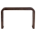 bali & pari Revelle Real Burl Wood Console Table in Dark Walnut Brown - Modern Entryway or Sofa Table with Waterfall Design and Minimalist Silhouette for Living Room or Hallway - BSOSVN-14-Dark Walnut-Console Table