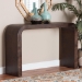bali & pari Revelle Real Burl Wood Console Table in Dark Walnut Brown - Modern Entryway or Sofa Table with Waterfall Design and Minimalist Silhouette for Living Room or Hallway - BSOSVN-14-Dark Walnut-Console Table