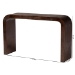bali & pari Revelle Real Burl Wood Console Table in Dark Walnut Brown - Modern Entryway or Sofa Table with Waterfall Design and Minimalist Silhouette for Living Room or Hallway - BSOSVN-14-Dark Walnut-Console Table