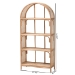bali & pari Natania Natural Rattan 4-Tier Display Shelf - Handwoven Arched Bookcase with Webbed Side Panels, Boho Coastal Design for Living Room, Entryway, or Bedroom - BSOWS148-Natural Rattan-Tall Shelf