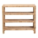 bali & pari Abelia Natural Rattan 4-Tier Display Shelf - Handwoven Boho Coastal Bookcase or Entryway Storage, Lightweight Wicker Accent Furniture - BSOWS149-Natural Rattan-Shelf