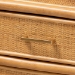 bali & pari Mairen Arched Natural Rattan Storage Cabinet -  Handwoven Pole Rattan Hutch with Two Drawers and Doors, Boho Coastal Display Cabinet for Dining Room or Living Space - BSOMairen-Light Honey Rattan-Cabinet