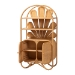 bali & pari Noreen Peacock Fan Natural Rattan Cabinet - Handcrafted Rattan Pole Hutch with Woven Doors and Shelves, Boho Coastal Accent Shelving and Display Unit - BSONoreen-Light Honey Rattan-Shelf