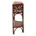 bali & pari Gaspar Marbled Tortoise Natural Rattan Console Table - Handcrafted Accent Table with Chippendale Design, Coastal Tropical Style for Entryway, Hallway, or Living Room - BSOGaspar-Tortoise/Rattan-Half Moon-Console Table
