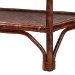 bali & pari Gaspar Marbled Tortoise Natural Rattan Console Table - Handcrafted Accent Table with Chippendale Design, Coastal Tropical Style for Entryway, Hallway, or Living Room - BSOGaspar-Tortoise/Rattan-Half Moon-Console Table