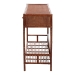 bali & pari Brier Marbled Tortoise Natural Rattan Console Table - Handcrafted Accent Table with 3-Drawers and Lower Shelf, Coastal Boho Style for Entryway, Hallway, or Living Room - BSOBrier-Tortoise/Rattan-Console Table