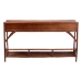 bali & pari Brier Marbled Tortoise Natural Rattan Console Table - Handcrafted Accent Table with 3-Drawers and Lower Shelf, Coastal Boho Style for Entryway, Hallway, or Living Room - BSOBrier-Tortoise/Rattan-Console Table