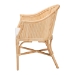 bali & pari Hollis Natural Rattan Barrel Chair with Cushion - Handcrafted Accent Armchair with Laminated Rattan Pole Back, Coastal Boho Seating for Living Room or Bedroom - BSOHollis-Natural/Rattan-DC