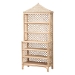 bali & pari Adonis Natural Rattan Display Shelf - Freestanding 6-Tier bookcase with Pagoda Top, Coastal Boho Storage Organizer