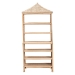 bali & pari Adonis Natural Rattan Display Shelf - Freestanding 6-Tier bookcase with Pagoda Top, Coastal Boho Storage Organizer - BSOAdonis-Natural/Rattan-Shelf