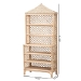 bali & pari Adonis Natural Rattan Display Shelf - Freestanding 6-Tier bookcase with Pagoda Top, Coastal Boho Storage Organizer - BSOAdonis-Natural/Rattan-Shelf