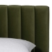 Baxton Studio Granger Velvet Upholstered Platform Bed with Channel Tufted Headboard, Modern Low Profile Bed Frame, Moss Green, Queen - BSOBBT61347-Moss Green Velvet/Wenge-Queen