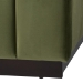 Baxton Studio Granger Velvet Upholstered Platform Bed with Channel Tufted Headboard, Modern Low Profile Bed Frame, Moss Green, Queen - BSOBBT61347-Moss Green Velvet/Wenge-Queen