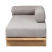 Baxton Studio Bertille Left-Arm Chaise Lounge with Solid Wood Base - Minimalist Sofa Daybed with Grey Fabric Cushion and Bolster Pillow for Living Room or Bedroom Decor - BSOBBT8086-RB08-30 Grey/Oak-Chaise