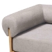 Baxton Studio Bertille Left-Arm Chaise Lounge with Solid Wood Base - Minimalist Sofa Daybed with Grey Fabric Cushion and Bolster Pillow for Living Room or Bedroom Decor - BSOBBT8086-RB08-30 Grey/Oak-Chaise