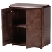 bali & pari Valora Real Burl Wood Storage Cabinet in Dark Walnut Brown - Modern Accent Cupboard with Double Doors and Brass Handles, Elegant Sideboard for Living Room, Entryway or Dining Area - BSOSVN-1308B-Dark Walnut-Nebu-2DR-Cabinet