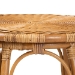 bali & pari Jayana Natural Rattan Round End Table - Handwoven Wicker Accent Table with Open Frame Base, Lightweight Coastal Boho Side Table for Living Room or Patio - BSODC20058-Light Honey Rattan-ET