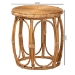 bali & pari Jayana Natural Rattan Round End Table - Handwoven Wicker Accent Table with Open Frame Base, Lightweight Coastal Boho Side Table for Living Room or Patio - BSODC20058-Light Honey Rattan-ET