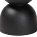 bali & pari Nomiki Solid Suar Wood Side Table - Hand-Carved Sculptural End Table with Hourglass Design, Modern Boho Style for Living Room or Bedroom - BSOSuar S/T 003-Black-Side Table