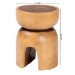 bali & pari Abrina Solid Suar Wood Side Table - Hand-Carved Sculptural End Table with Arched Base, Modern Boho Style for Living Room or Bedroom - BSOSuar S/T 004-Natural-Side Table