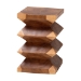 bali & pari Malati Solid Suar Wood Side Table - Hand-Carved Sculptural End Table with Zigzag Design, Modern Boho Style for Living Room or Bedroom - BSOSuar S/T 007-Natural-Side Table
