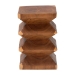 bali & pari Malati Solid Suar Wood Side Table - Hand-Carved Sculptural End Table with Zigzag Design, Modern Boho Style for Living Room or Bedroom - BSOSuar S/T 007-Natural-Side Table