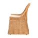 bali & pari Maya Natural Rattan Accent Chair - Hand Woven Wicker Dining Chair with Scalloped Skirt and Cushion, Coastal Boho Style Seating for Dining or Living Room, Light Honey - BSOMaya-Light Honey Rattan-Cushion-CC