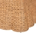 bali & pari Maya Natural Rattan Accent Chair - Hand Woven Wicker Dining Chair with Scalloped Skirt and Cushion, Coastal Boho Style Seating for Dining or Living Room, Light Honey - BSOMaya-Light Honey Rattan-Cushion-CC