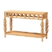 bali & pari Dolby Natural Rattan Console Table - Handwoven Wicker Accent Table with Openwork Design and Lower Shelf, Coastal Boho Style for Entryway or Living Room - BSODolby-Light Honey/Rattan-Console Table