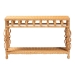 bali & pari Dolby Natural Rattan Console Table - Handwoven Wicker Accent Table with Openwork Design and Lower Shelf, Coastal Boho Style for Entryway or Living Room - BSODolby-Light Honey/Rattan-Console Table