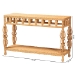 bali & pari Dolby Natural Rattan Console Table - Handwoven Wicker Accent Table with Openwork Design and Lower Shelf, Coastal Boho Style for Entryway or Living Room - BSODolby-Light Honey/Rattan-Console Table