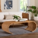bali & pari Palm Waterfall Natural Rattan Coffee Table - Handwoven Wicker Centerpiece with Curved Silhouette for Boho, Coastal, or Tropical Living Room and Lounge Area - BSOPalm Waterfall-Light Honey/Rattan-Coffee Table