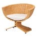 bali & pari Reya Natural Rattan Lounge Chair - Handwoven Wicker Accent Seating with Pedestal Base for Modern Boho, Coastal, or Tropical Living Room Spaces - BSOPalm Tulip-Light Honey/Rattan-Cushioned-AC