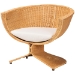 bali & pari Reya Natural Rattan 2-Piece Living Room Set - Handwoven Wicker Accent Seating with Pedestal Base for Modern Boho, Coastal, or Tropical Living Room Spaces - BSOPalm Tulip-Light Honey/Rattan-2pc Chair/FS Set