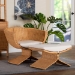 bali & pari Reya Natural Rattan 2-Piece Living Room Set - Handwoven Wicker Accent Seating with Pedestal Base for Modern Boho, Coastal, or Tropical Living Room Spaces - BSOPalm Tulip-Light Honey/Rattan-2pc Chair/FS Set