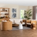 bali & pari Carina Natural Rattan 3-Piece Living Room Set - Lounge Sofa and Armchairs with Handwoven U-Shaped Design for Boho, Coastal, or Tropical Interiors - BSOPalm-Light Honey/Rattan-Cushioned-3PC Set