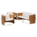 bali & pari Carina Natural Rattan 3-Piece Living Room Set - Lounge Sofa and Armchairs with Handwoven U-Shaped Design for Boho, Coastal, or Tropical Interiors - BSOPalm-Light Honey/Rattan-Cushioned-3PC Set