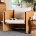 bali & pari Carina Natural Rattan Armchair with Cushion - Handwoven Lounge Chair with U-Shaped Silhouette and Deep Seating for Boho, Coastal, or Tropical Living Spaces - BSOPalm-Light Honey/Rattan-Cushioned-AC