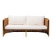 bali & pari Carina Natural Rattan Sofa with Cushion - Handwoven 3-Seater Couch with U-Shaped Sculptural Frame and Deep Seating for Boho, Coastal, or Tropical Living Spaces - BSOPalm-Light Honey/Rattan-Cushioned-Sofa