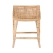 bali & pari Beata Natural Rattan Counter Stool - Handcrafted Wingback Counter Chair with Woven Detailing and Removable Cushion, Coastal Boho Style Seating for Kitchen Island or Dining Area - BSOBeata-Light Honey/Wooden-Cushioned-CS