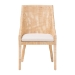 bali & pari Beata Natural Rattan Dining Chair - Handcrafted Wingback Accent Chair with Woven Detailing and Removable Cushion, Coastal Boho Seating for Kitchen or Dining Room - BSOBeata-Light Honey/Wooden-Cushioned-DC