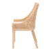 bali & pari Beata Natural Rattan Dining Chair - Handcrafted Wingback Accent Chair with Woven Detailing and Removable Cushion, Coastal Boho Seating for Kitchen or Dining Room - BSOBeata-Light Honey/Wooden-Cushioned-DC
