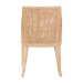 bali & pari Beata Natural Rattan Dining Chair - Handcrafted Wingback Accent Chair with Woven Detailing and Removable Cushion, Coastal Boho Seating for Kitchen or Dining Room - BSOBeata-Light Honey/Wooden-Cushioned-DC