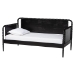 Baxton Studio Lucera Bobbin Daybed - Wooden Spindle Bed Frame, Classic Style Sofa Bed for Bedroom or Guest Room, Twin, Black - BSOMG0110-4-Black-Daybed