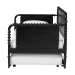 Baxton Studio Lucera Bobbin Daybed with Rolling Trundle - Wooden Bed Frame with Turned Spindle Detailing, Classic Style Sofa Bed for Bedroom or Guest Room, Twin, Black - BSOMG0110-4-Black-Daybed/T
