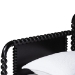 Baxton Studio Lucera Bobbin Daybed with Rolling Trundle - Wooden Bed Frame with Turned Spindle Detailing, Classic Style Sofa Bed for Bedroom or Guest Room, Twin, Black - BSOMG0110-4-Black-Daybed/T