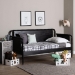 Baxton Studio Lucera Bobbin Daybed - Wooden Spindle Bed Frame, Classic Style Sofa Bed for Bedroom or Guest Room, Twin, Black - BSOMG0110-4-Black-Daybed