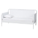 Baxton Studio Lucera Bobbin Daybed - Wooden Bed Frame with Turned Spindle Detailing, Classic Style Sofa Bed for Bedroom or Guest Room, Twin, White - BSOMG0110-4-White-Daybed