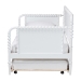 Baxton Studio Lucera Bobbin Daybed with Rolling Trundle - Wooden Bed Frame with Turned Spindle Detailing, Classic Style Sofa Bed for Bedroom or Guest Room, Twin, White - BSOMG0110-4-White-Daybed/T