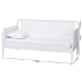 Baxton Studio Lucera Bobbin Daybed - Wooden Bed Frame with Turned Spindle Detailing, Classic Style Sofa Bed for Bedroom or Guest Room, Twin, White - BSOMG0110-4-White-Daybed